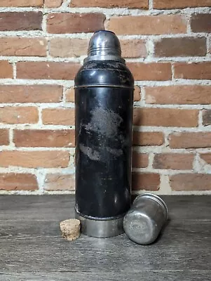 Vtg 1913 OG Stanley Thermos Ferrostat Copper W Cobalt Blue Liner Cork Cap 16’ • $64.99