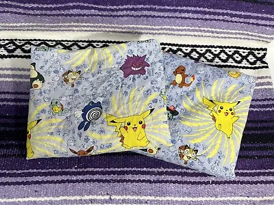 Vintage Retro 90s Pokémon 2Pc Curtain Panels / Fabric  • $40