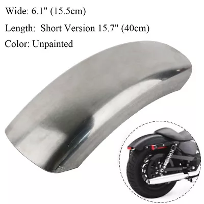 6.1  Motorcycle Rear Fender Mudguard Stainless Steel Silver For Bobber Chopper • $71.45