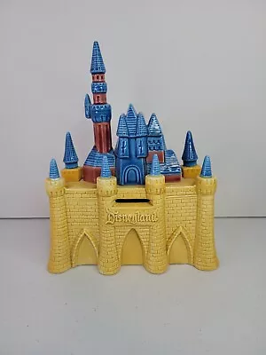 Vintage RARE Ceramic Disneyland Walt Disney Productions Colored Castle Coin Bank • $124.97