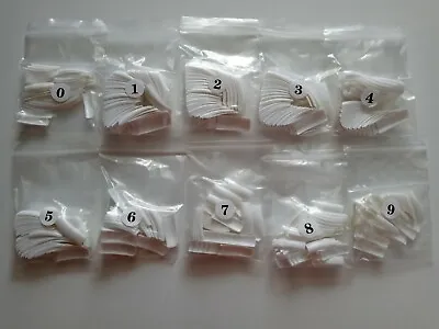 White Color Nail Tips | Size #0 - #9 U.S.A Seller. • $8