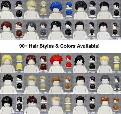 LEGO - MALE Hair Pieces - PICK COLORS & STYLE - Minifigure Wigs Hat Town City • $9.99