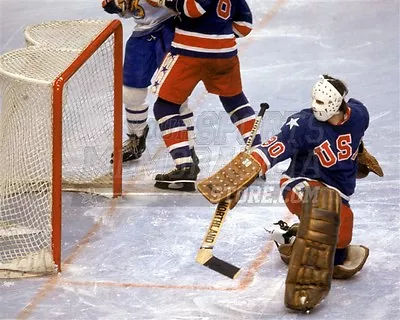 Jim Craig USA 1980 Miracle On Ice Goalie In Goal   8x10 11x14 16x20 Photo 095 • $6.99
