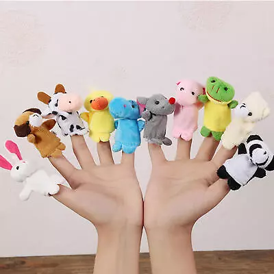 10pcs Finger Puppets Set Plush Animal Finger Puppets Hand Toy For Story Telling • $11.67