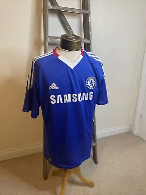 £54.99 • Buy Adidas Chelsea Home Torres 9 10/11 Football Soccer Medium Blue Shirt Jersey