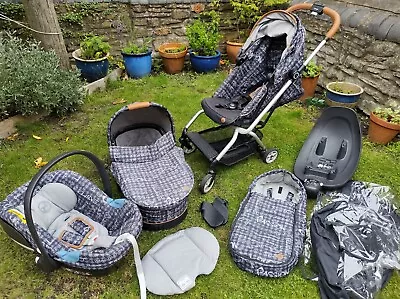 3 In 1 Cybex Eezy Twist S Travel System Rotating Pushchair + Pram + Car Seat • £109.99