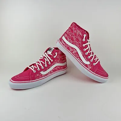 Vans X Hello Kitty Rare Sk8-Hi Women’s Shoes Sz US 8 Pink And White • $83.21