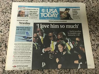 USA Today Newspaper Michael Jackson Death/Dies July 2009 • $9.99