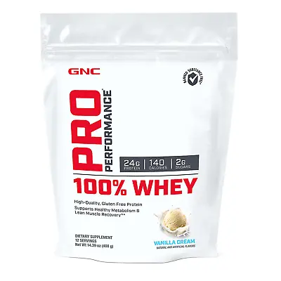 GNC Pro Performance 100% Whey Protein Vanilla Cream 12 Servings Exp 10/2025 • $19.99