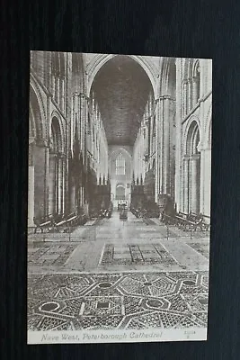 Postcard Nave West Peterborough Cathedral Cambridgeshire Posted C1909 Valentines • £4.01