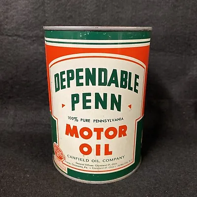 Dependable Penn 1 Qt Empty Metal Motor Oil Can • £291.94