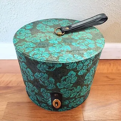 Vintage - 1960s Everbest Hollywood Florida Wig Hat Box Floral 8x10 Carrier • $69.99