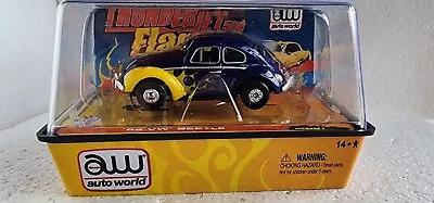 Auto World ThunderJet 500 Flames '66 VW Beetle HO Slot Car Release 7 RARE NOS • $100