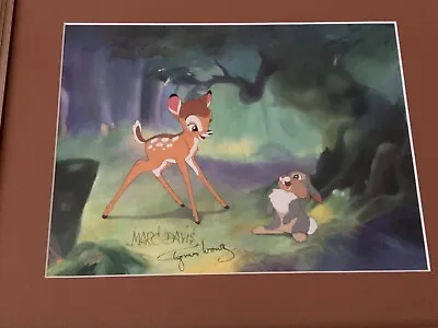 Disney BAMBI And THUMPER Framed Litho SIGNED By MARC DAVIS & TYRUS WONG LE COA • $599.95