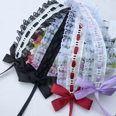 Anime Maid Headdress Lolita Cosplay Sweet Cute Japanese Lace Waifu Touhou • $8.45