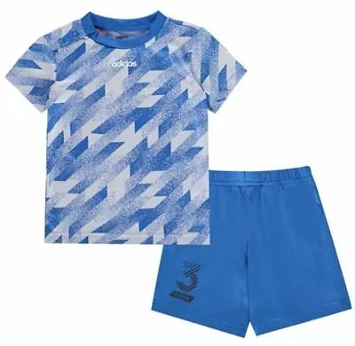 £13.99 • Buy Adidas T-shirt & Shorts Set Blue Baby Boys Age 0 To 3 Months 100% Genuine BNWT