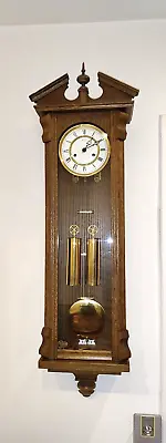 41031 Kieninger Wiener Vienna Regulator Wanduhr-Halbestundeschlag- Top -120cm H • $487.40