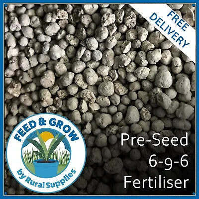 5KG Pre Seed 6-9-6 NPK Lush New Lawn Growth Granular Fertiliser Easy Application • £14.99