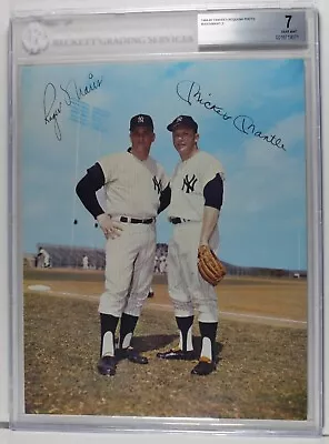 1964-66 Yankees Mantle & Maris Requena Photo BGS 7.0 NM • $149