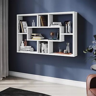 ELEGANT Space Saving Black Floating Wall Mounted Shelves Display Home Furniture • £19.99