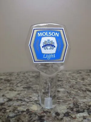 Molson Light 2-Sided Lucite Beer Tap Handle - 5 1/2  Tall • $15