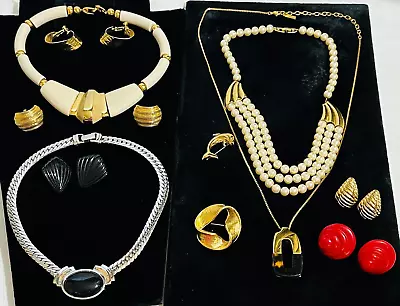 Beauty Vintage 11 Pcs All Signed Napier Lot Of Necklace & Earrings & Brooch Pins • $20.50