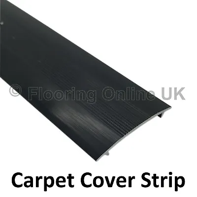 £9.95 • Buy Carpet Cover Strip Black - 30mm Width -  Door Bar Trim Threshold Carpet Metal