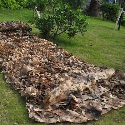 3X4m Desert Camouflage Net Camo Netting Camping Shooting Hunt Sunshade Mesh Nets • £13.49