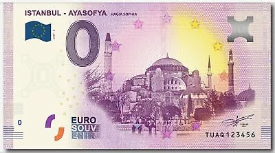 £3.43 • Buy 0 Euro Souvenir Banknotes - ISTANBUL - Hagia Sofia  - 0 Euro Turkey - UNC