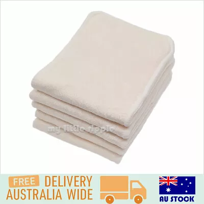 Sale! Bulk Bamboo Inserts Liners 4-Layers For Baby Cloth Nappies Reusable • $23.99