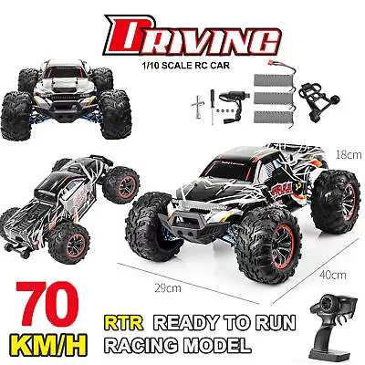 1/10 4WD 2.4G RC Racing Car 70KM/H Brushless High Speed Off-Road Buggy 3xBattery • $256