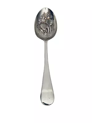 Sheffield England WA EPNS Silverplate Embossed Fruit Berry 8.5  Serving Spoon • $24.88