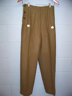 WWII U.S. Army WAC WAAC Womans Female Ladys Wool Pants With Cutter Tags • $149.99