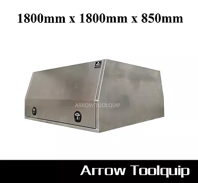 1800 X 1800 X 850 Flat Aluminium Dual Cab Ute Canopy Toolbox Flat Alloy • $2550