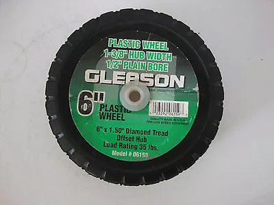 Lot Of 2 New Gleason 6  Plastic Wheel 1.5  Diamond Tread Lawn Mower Tire 06159 • $24.99