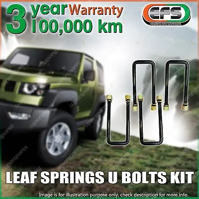 4 Pcs Rear EFS Leaf Spring U Bolt Kit For Nissa Navara D22 4WD 3/1997 ON • $81.95