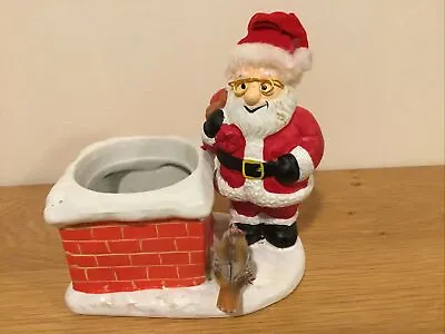 Father Christmas Standing By Chimney With Robin Ornament Length 12 Cm • £3.50