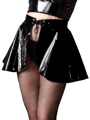 Honour Swirl PVC Skirt Burgundy Or Black • £44.99
