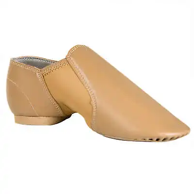 Dynadans Split Sole Tan Jazz Shoes With Elastic Dance Shoe For Women And Men • $15.99
