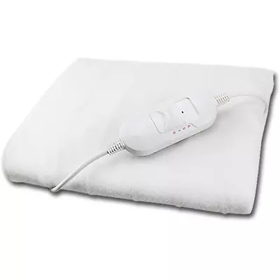 Single Bed Electric Blanket Heated Under Fleece Washable Polyester Warm Mattress • £16.99