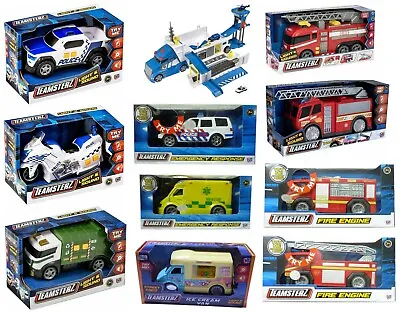 Teamsterz Light & Sound Toys Ambulance Police Ice Cream Van Garbage Truck Kids • £10.99