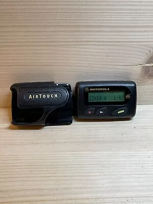 Vintage RARE Motorola AirTouch Pager Black Beeper Collectable (Unit + Clip) • $49.99