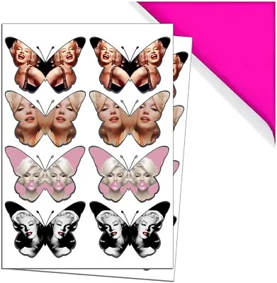 Marilyn Monroe Butterflies Butterfly Cup Cake Toppers Edible Party Decorations • £2.38