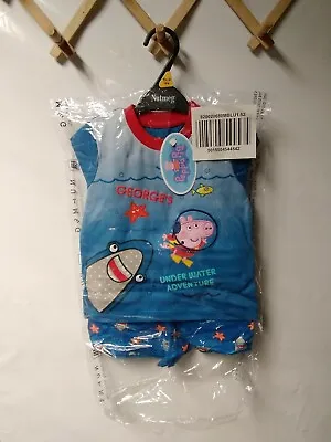 £6.99 • Buy Peppa Pig George's Under Water Adventure Shorts Pyjama Set For Boys 1.5-2☆☆☆☆☆☆☆