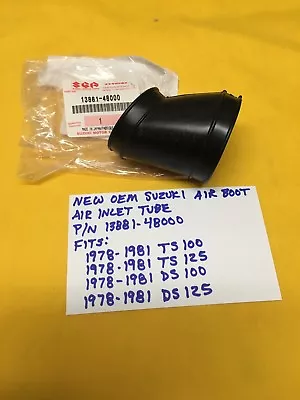 NEW OEM SUZUKI Airbox Inlet Hose/air Boot (13881-48000)TS125TS100DS125Ahrma • $25.99