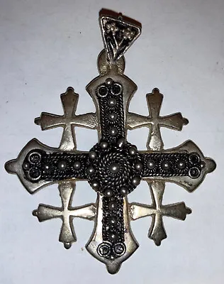 $49.99 • Buy Vintage Jerusalem Sterling Silver Crusaders Cross Pendant