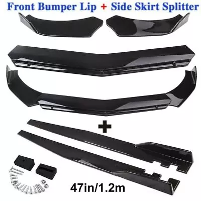 $55.85 • Buy Fit For VW Jetta Sedan Front Bumper Lip Spoiler Splitter Body Kit+47 Side Skirt