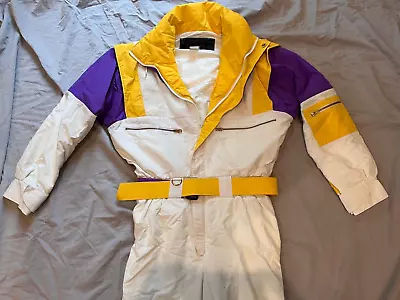 Vintage 80's Kucera Designs One Piece Ski Snow Suit  BOWIE  Small Gore-Tex • $99.95