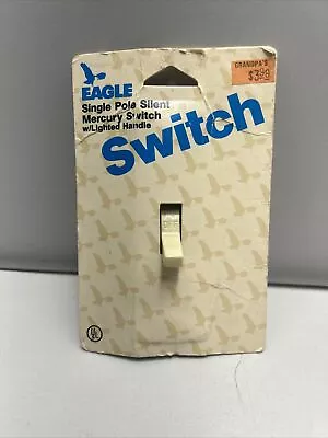 Vintage EAGLE Mercury Light Switch Lighted Model C281V NOS SHIPS FAST • $33.95