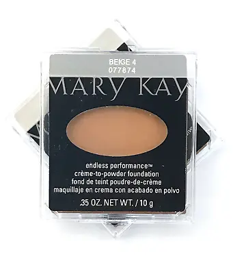 Mary Kay Endless Performance~lot Of 2~creme To Powder Foundation~beige 4 • $37.99